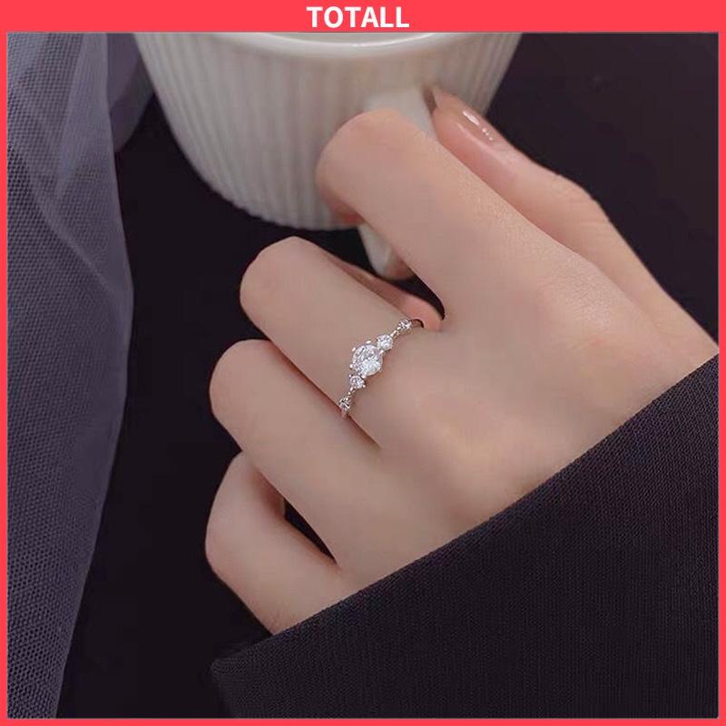 COD 925 Sterling Silver Ring Cincin Jari Telunjuk Pembukaan Cincin Angin Dingin yang Dapat Disesuaikan-Totall