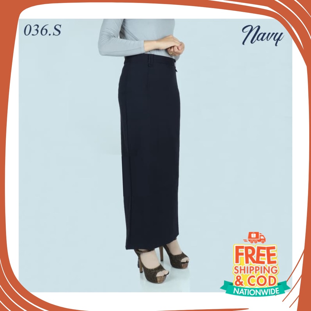 Bawahan remaja Anak Sekolah Kuliah Dewasa Street /  Rok Span Panjang Rok Hitam Polos Wiron Rok Kerja