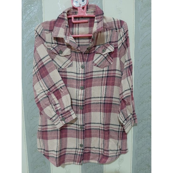 preloved kemeja flanel anak perempuan