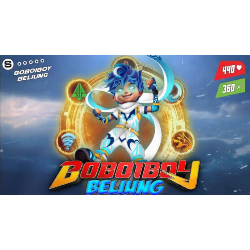 Sticker Boboiboy Galaxy Beliung Kartu Vortex Level 3 Jumbo Vinyl +-35cm HQ TERBARU