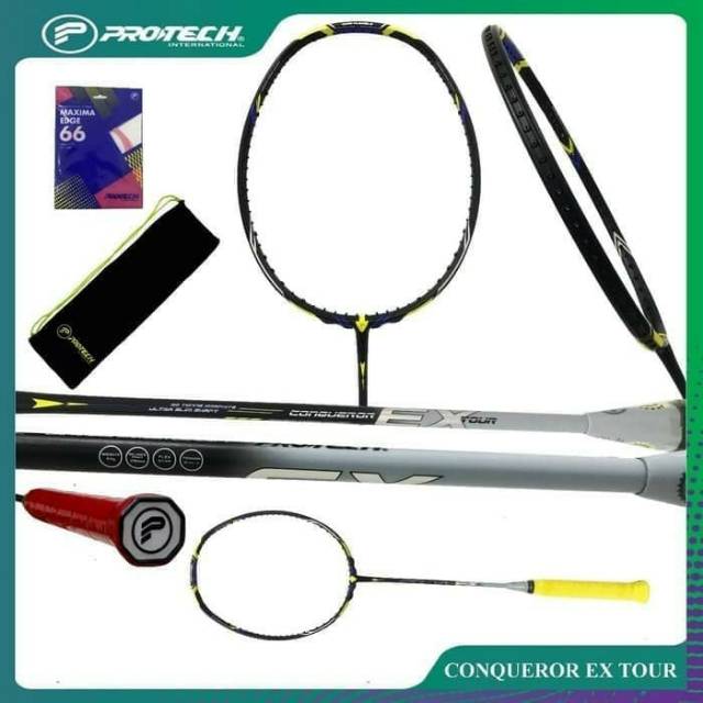 ORIGINAL PROTECH CONQUEROR EX CHALANGE/GRAND SLAM/TOUR RAKET BADMINTON