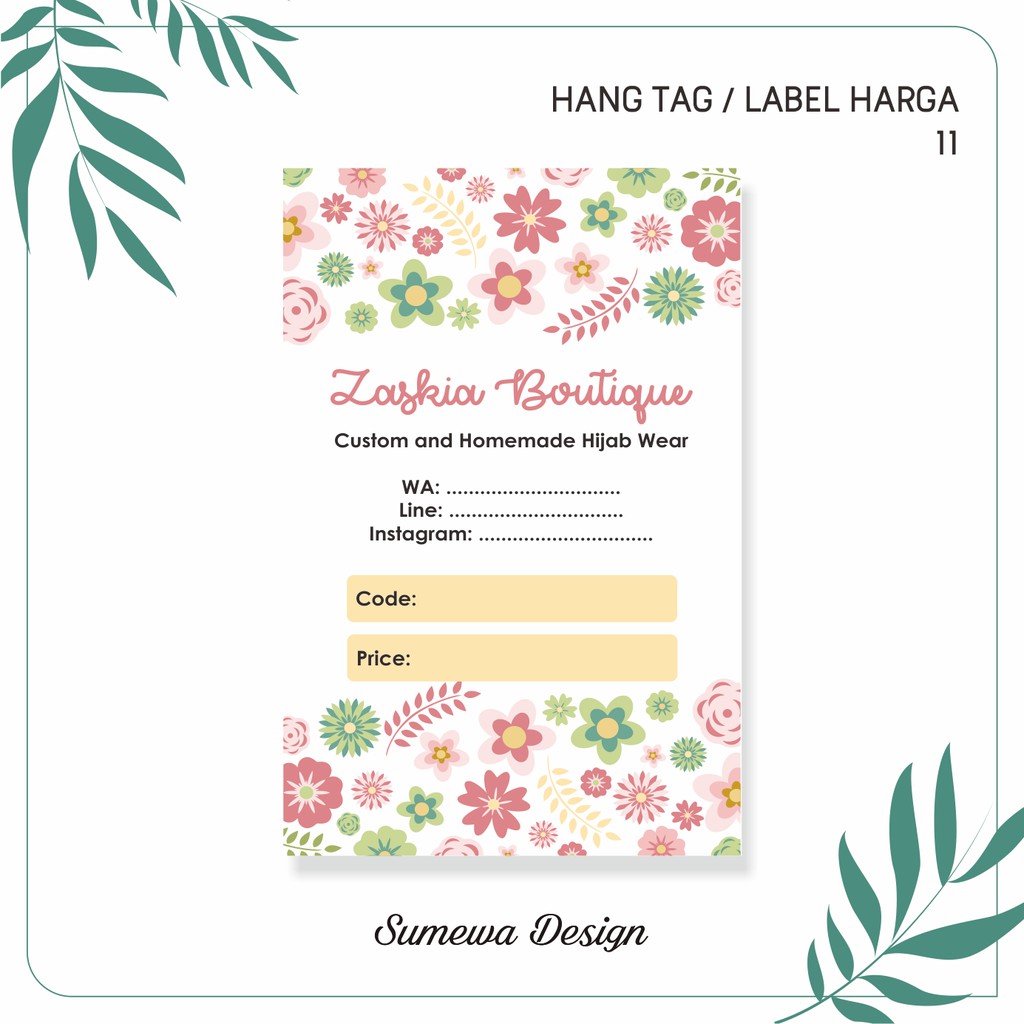 

Hang Tag / Price Tag / Label Harga / Label Baju 11