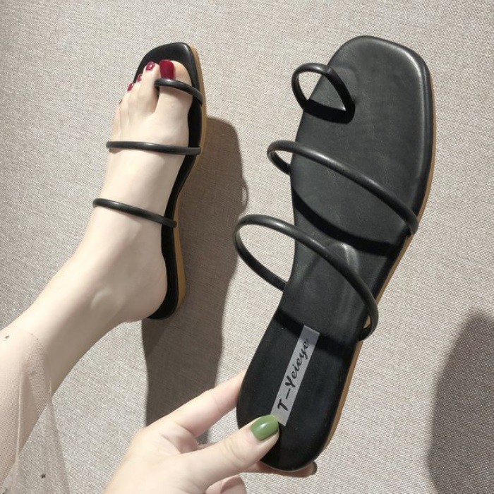 GI 6 (SIZE 35-40) RISCE SANDAL FLAT IMPORT WANITA CEWEK PEREMPUAN JAKARTA BATAM JSFA