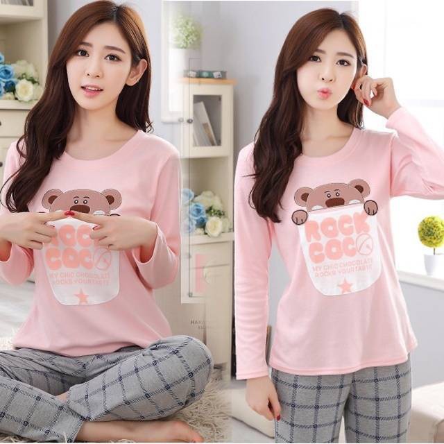 SUPPLIER  BAJU TANAH ABANG / damai - piyama tidur rock bear - konveksi tanah abang
