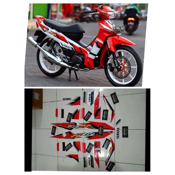 Striping Yamaha Fiz r Sporty Merah Putih Tahun 2001 2002