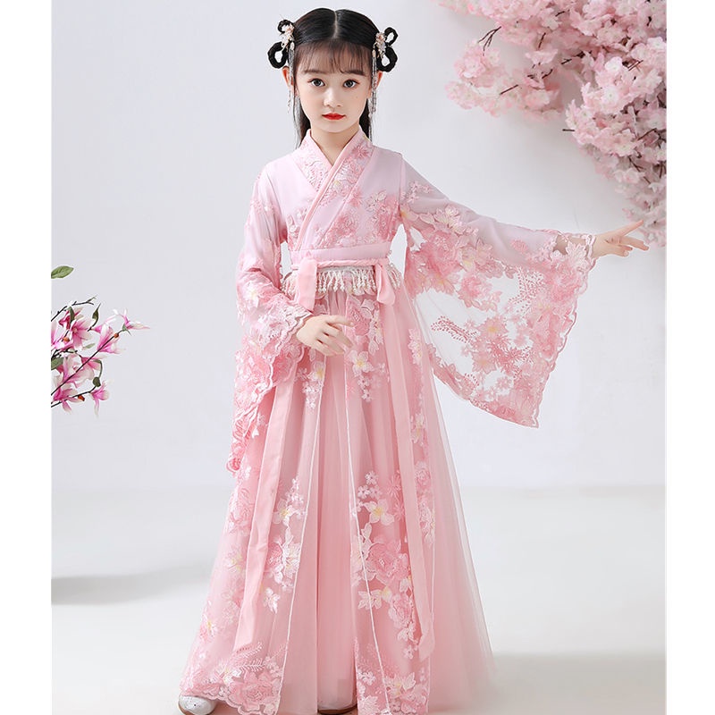 Hanfu children's Chinese style super FAIRY DRESS antique girl Sakura Princess Ru skirt Tang girl new