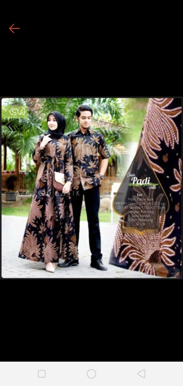 Couple Padi Putih Ori Svj Gamis Sarimbit Batik Couple Gamis Muslim Hijabers Seragaman Pesta Sarimbit