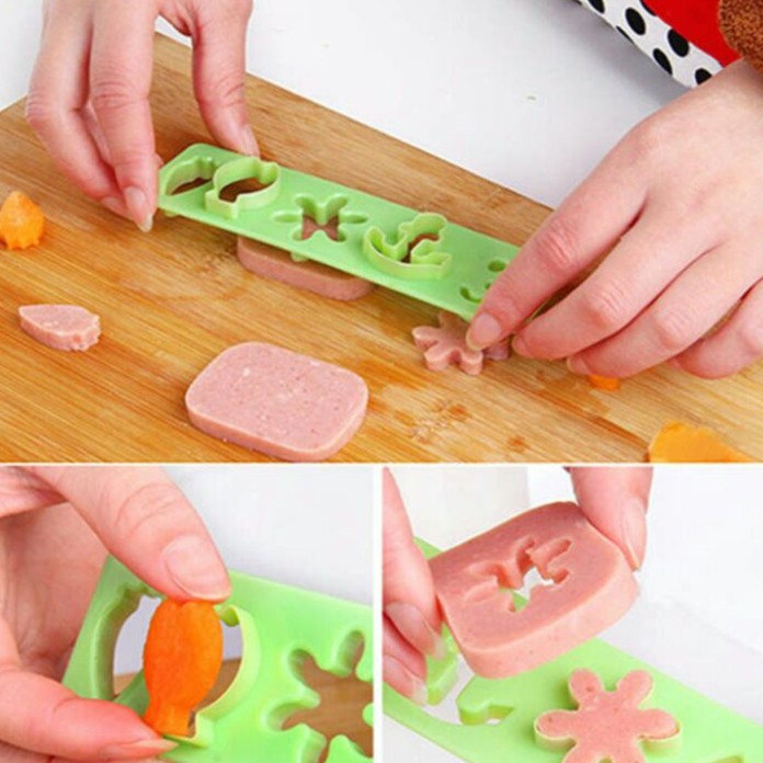 Cetakan Nasi Set Isi 4 Kelinci Bunga Lumba Lumba dan Cetakan Sayur Cheese - Cetakan Nasi Bento Lucu Isi 4 - Cetakan Nasi Animal