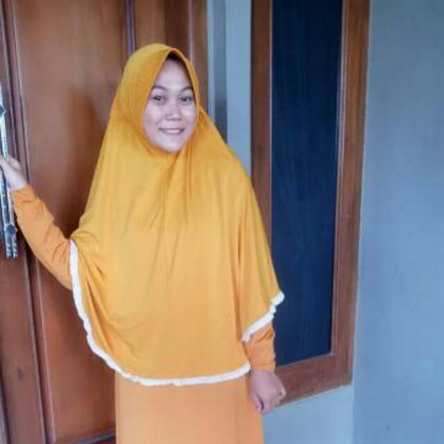 (1kg=6pcs)khimar hijab jilbab serut jumbo jersy renda