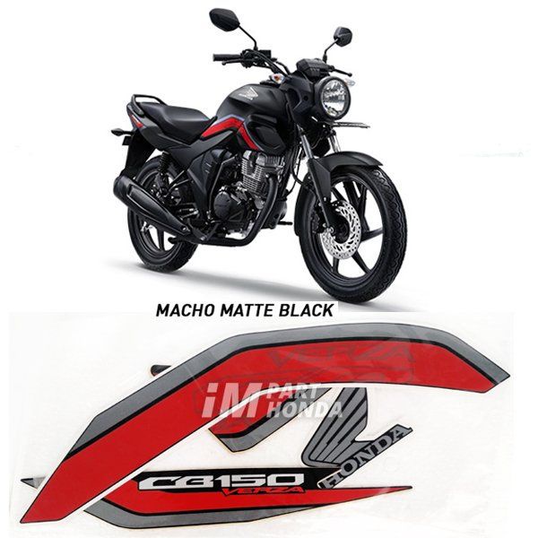 Stiker CB150 VERZA CW 2019 Hitam Macho Matte Black