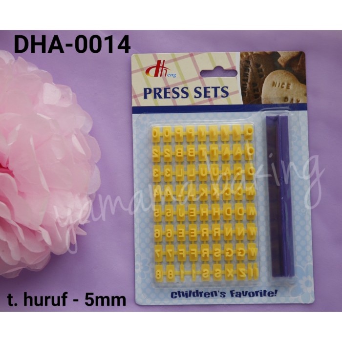 

KUE-PENGHIAS-ALAT- DHA-0014 HURUF ALPHABET ANGKA NUMBER FONDANT COOKIE STAMP EMBOSSER -ALAT-