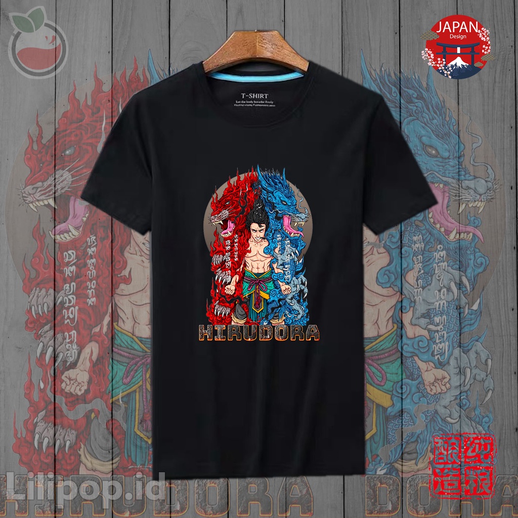 Lilipop Kaos Tshirt  Pria Naruto Shippuden Baju Distro Basic Lengan Pendek Cowok Kasual