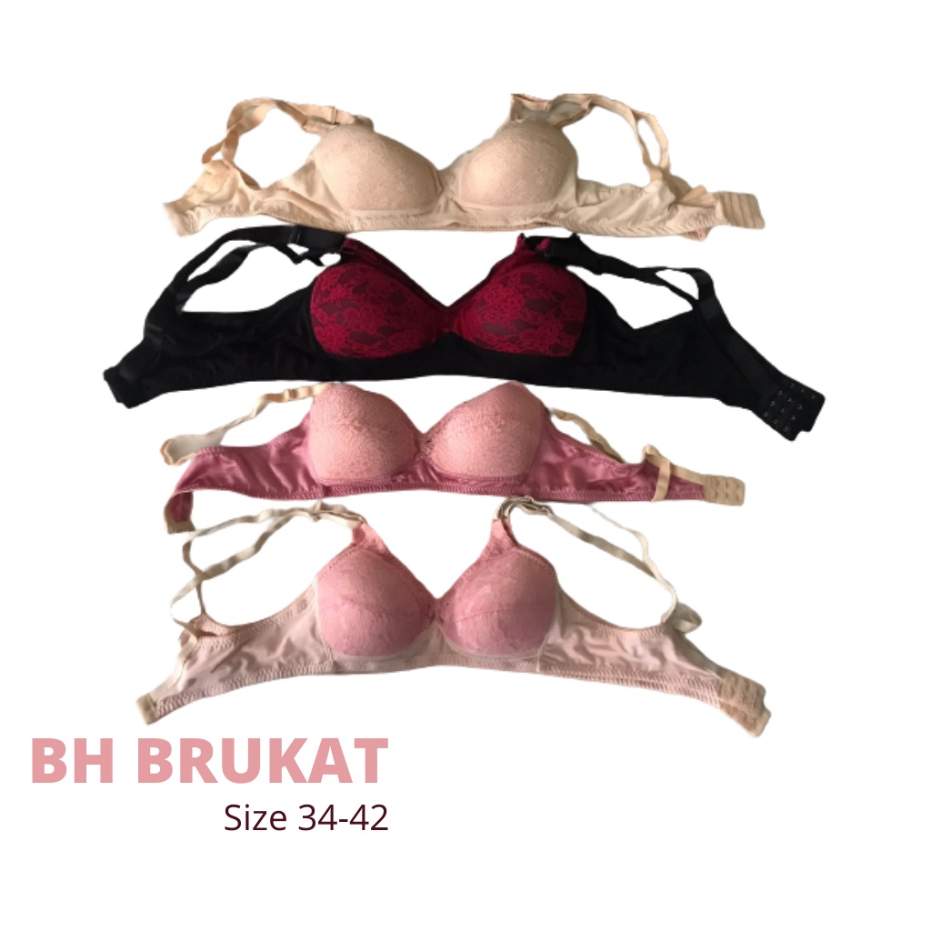 bra bh wanita brukat bh brukat busa tipis tanpa kawat