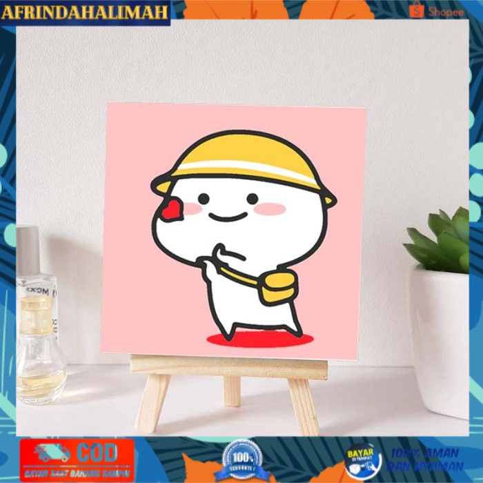 

{TERBARU} Paint by number pentol sekolah canvas 20x20 cm painting kit - pentol10, 15x15cm