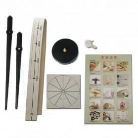 (MAINANKYU) Jam Dinding DIY Giant Wall Clock Quartz Creative Design - S031 - BLACK