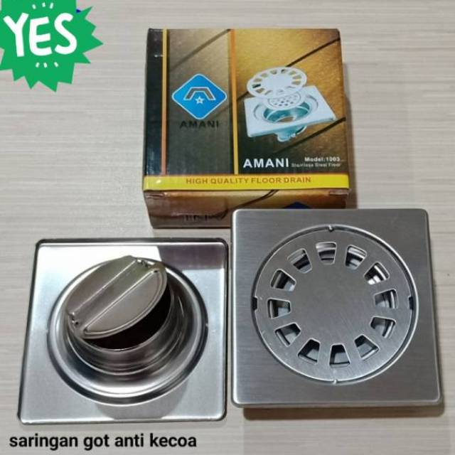 Saringan Got Kamar Mandi Stainless Anti Bau Anti Kecoa Floor Drain Anti Kecoa Anti Serangga Saringan Got Kamar Mandi Anti Kecoak Floor drain anti kecoak saringan got stanlis steel afur lantai SARINGAN GOT KAMAR MANDI ANTI KECOA SERANGGA