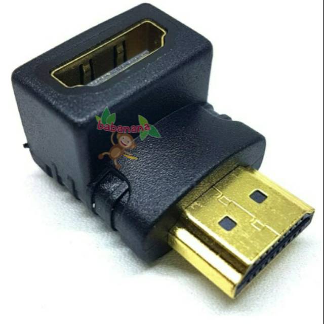 Hdmi male to Hdmi Female 90 Siku Gold Converter Adapter Monitor lcd