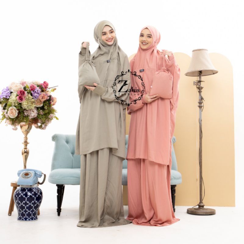 Mukena Atas Bawah Malaysia Zahis/Mukena Malaysia Atas bawah/Mukena Melayu Atas bawah/Mukena Penggala