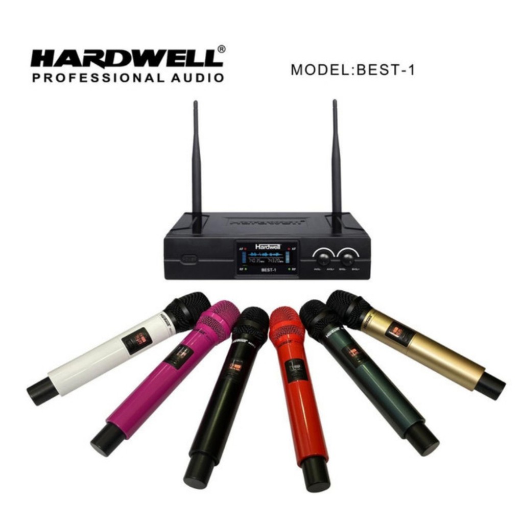 Mic Wireless Hardwell BEST 1 Dual Handle Original Mic Terbaik