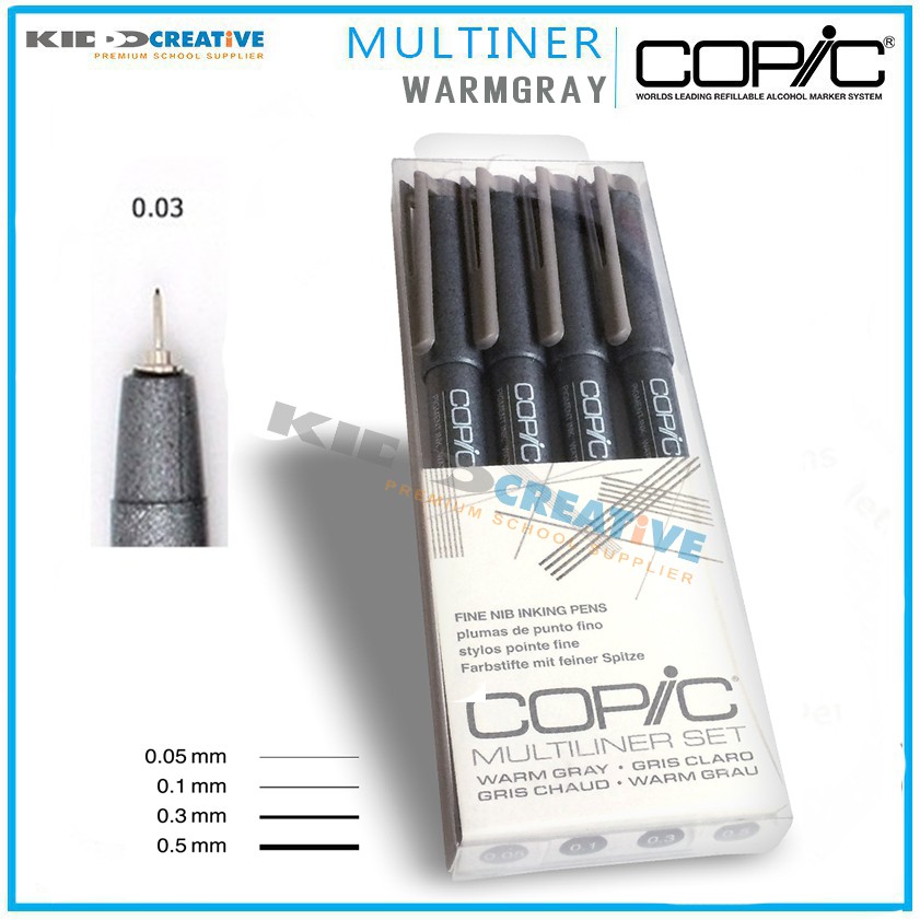 

COPIC MULTILINER WARM GRAY 4 Pc/Set