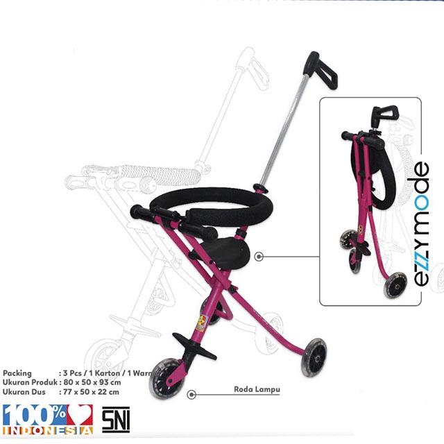 PMB S06 Ezzy Stroller Kursi Dorong 3 Roda Untuk Anak jaman Now