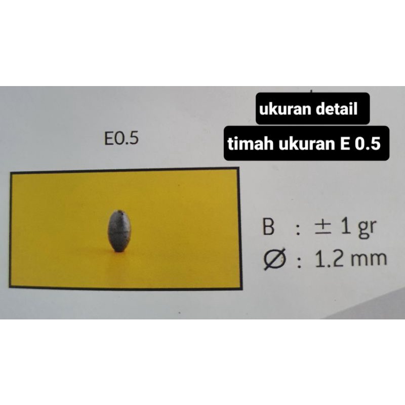 TIMAH E 1/2 per bks isi 24 pcs / TIMAH E 0.5