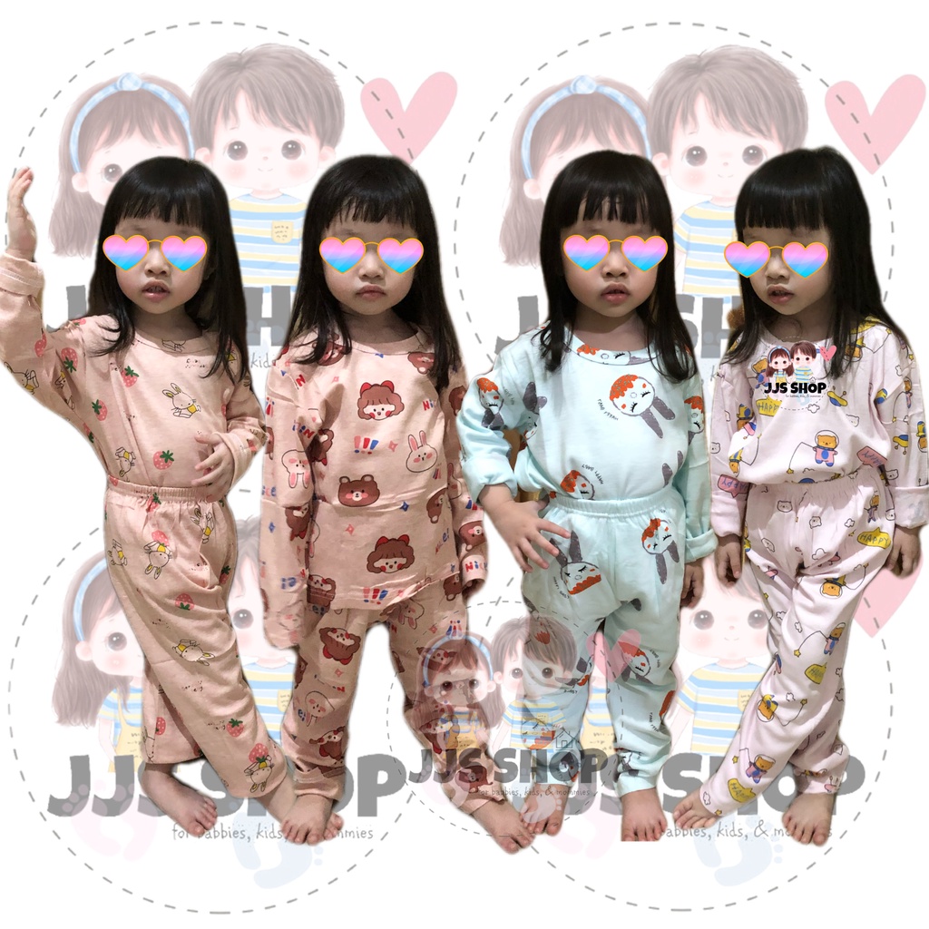 PIYAMA SETELAN IMPORT CELANA BAJU ANAK LENGAN PANJANG BAJU RUMAH TIDUR PEREMPUAN LAKI LAKI