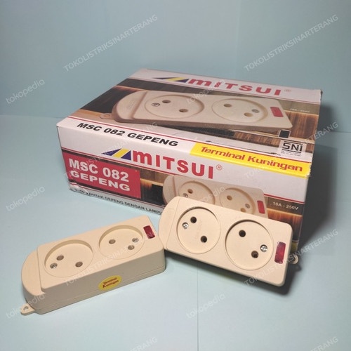 Mitsui Stop Kontak Gepeng 2 3 4 Lubang SNI+indikator MSC 082,083,084