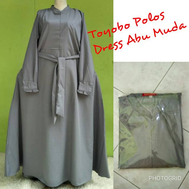 Gamis toyobo polos size S M L XL