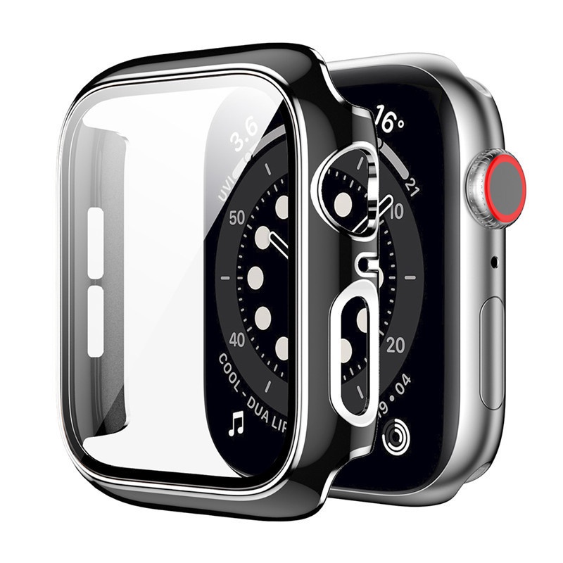 Pelindung Layar Full Cover 360 Derajat 38 / 40 / 42 / 44mm Frame Bumper Matte Untuk Iwatch 6