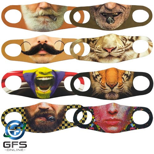 MASKER SCUBA DEWASA MOTIF WAJAH UNTUK PRIA.