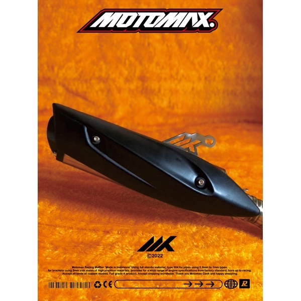 Knalpot MOTOMAX RACING ORIGINAL type M9max KNALPOT RACING 110CC 130CC 150CC 200CC 250CC KNALPOT AERO