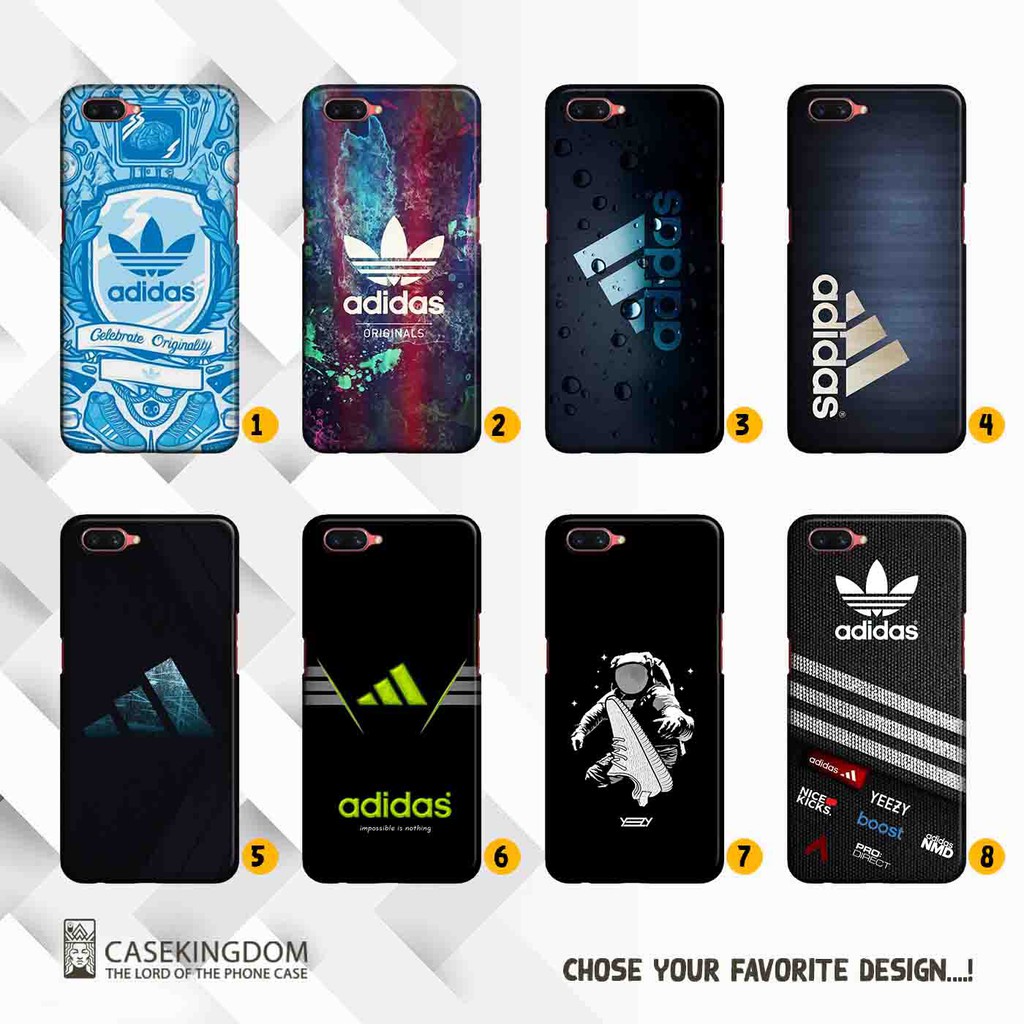 Premium Custom Case Oppo A3S Adidas Casing Hardcase Full Print