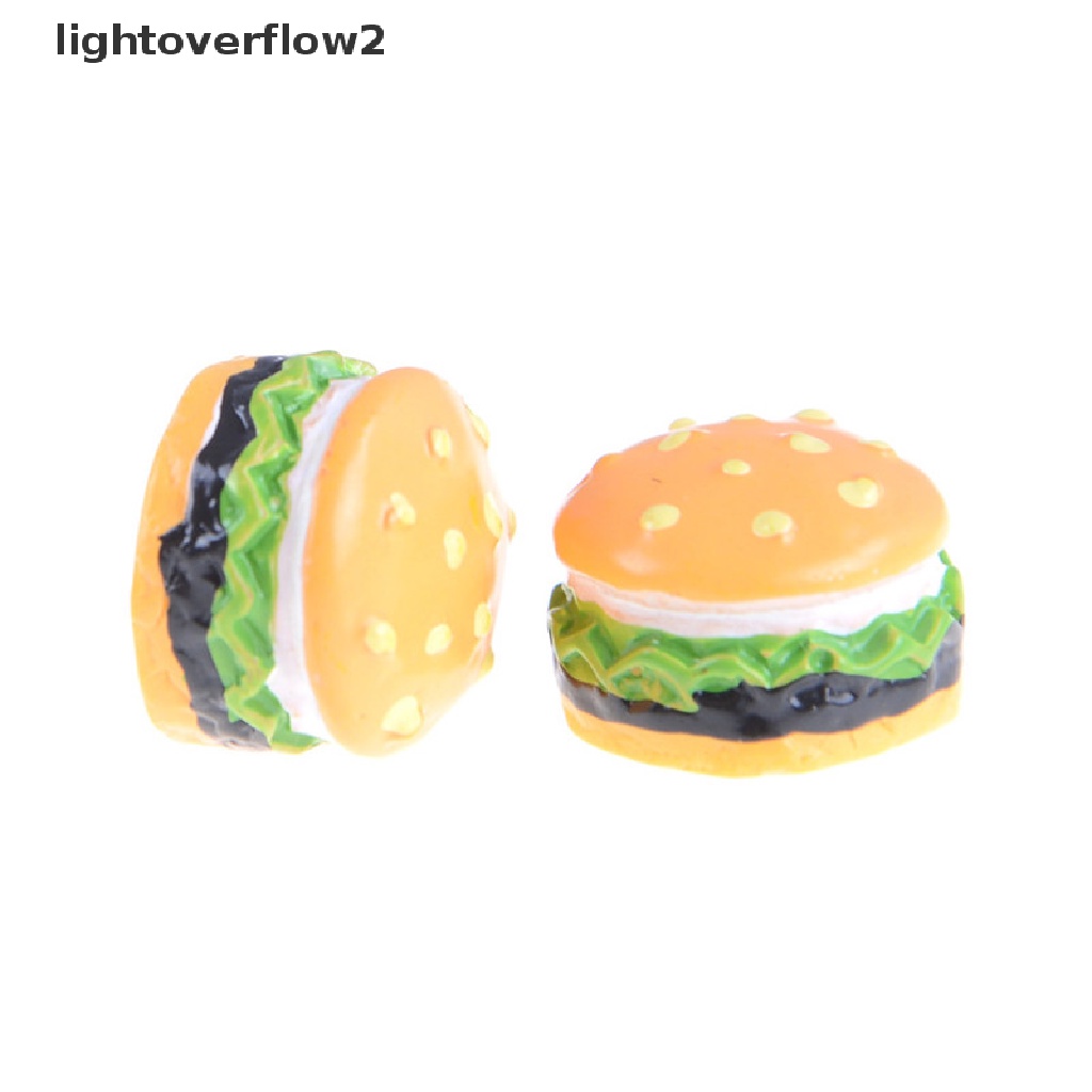 (lightoverflow2) 10pcs Miniatur Hamburger Skala 1: 12 Untuk Dekorasi Rumah Boneka