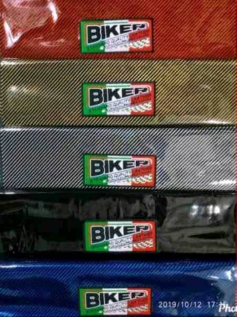 sarung kulit jok Carbon Biker ori Thailand - Cover jok motor