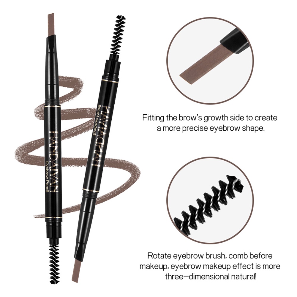 【asli】ALLPHV Eyebrow Pencil 5 Colors Double Head Eyebrow Definition Long Lasting Waterproof