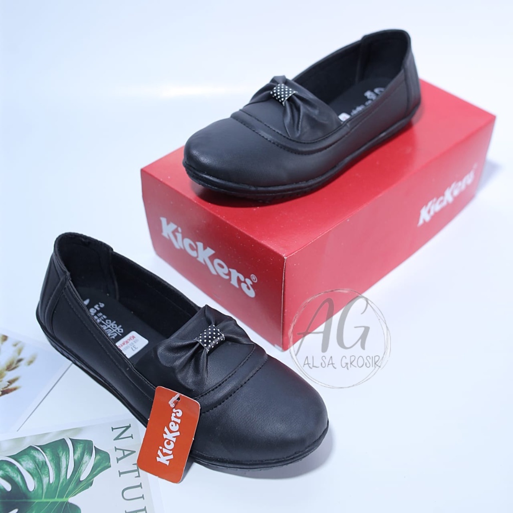 Sepatu Loafer Zipper Nyaman No Lecet-lecet Untuk ke Kantor Flatshoes Wanita Pita Kerut Sepatu Flat Shoes Sepatu Wanita Cod Sekolah Modis Import Premium Balet Wanita Hanum Polos