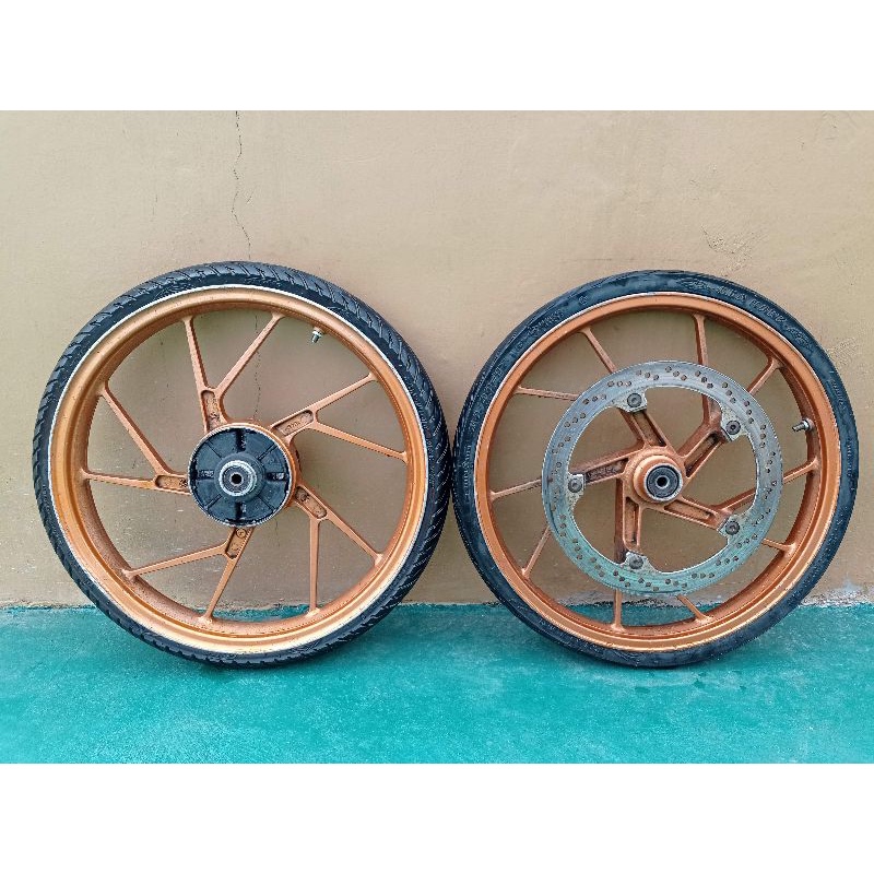 Velg Original Satria Fu 150Cc Suzuki / Velg ori Fu ENKEI 1 set + Disk Cakram + Klaher + Ban