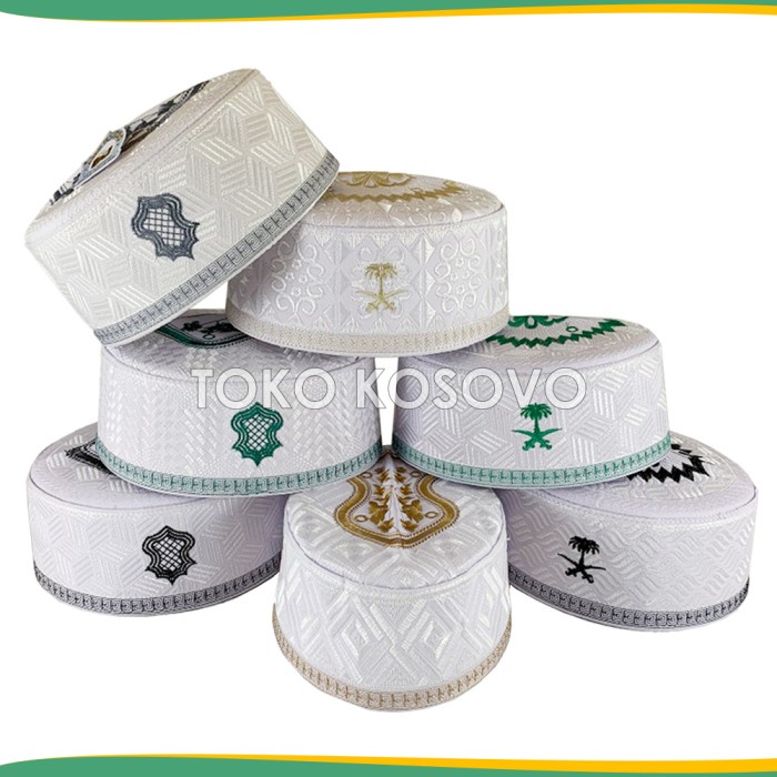 Peci unik dewasa bordir hitam Terlaris polos  gaul songkok kopiah Afghanistan sholat laki laki berku