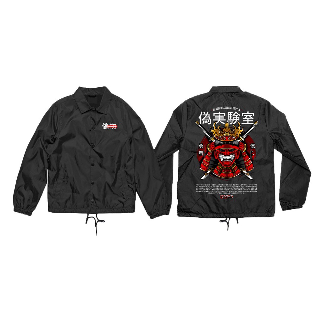 Fakelab Coach Jacket Japan Ronin Black / Windbreaker / Wb / Cj / Jaket