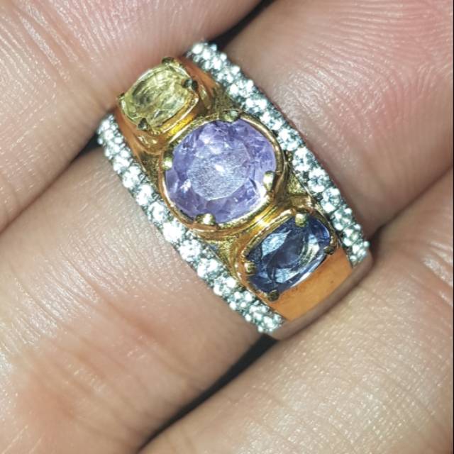 Sapphire ceylon no heat cincin mata tiga garansi