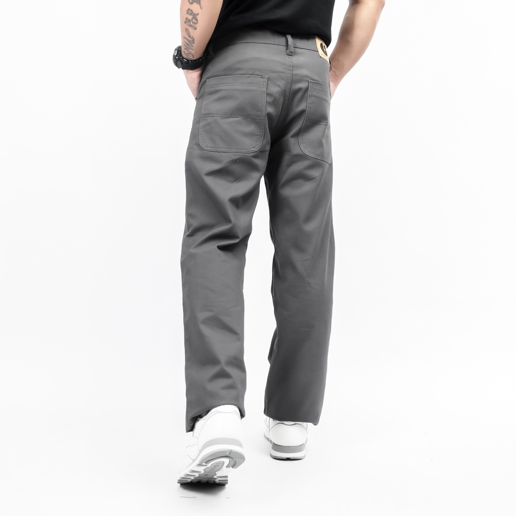 Gizmo Celana Chino Reguler Forthright Grey Loose pants Basic