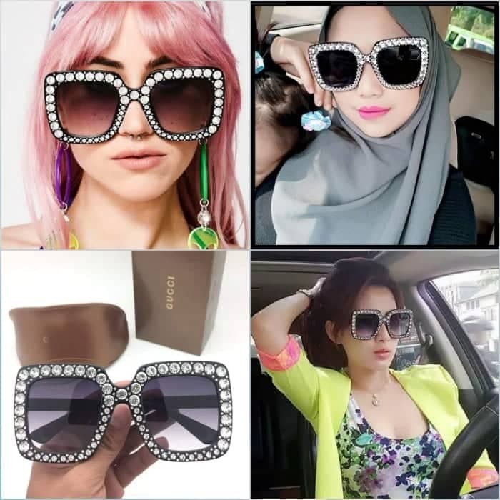 SALE COD  Kacamata Fashion GC1 SYAHRINI / Kacamata GC1 DAIMOND CH-027 - Box + Cairan Pembersih and L