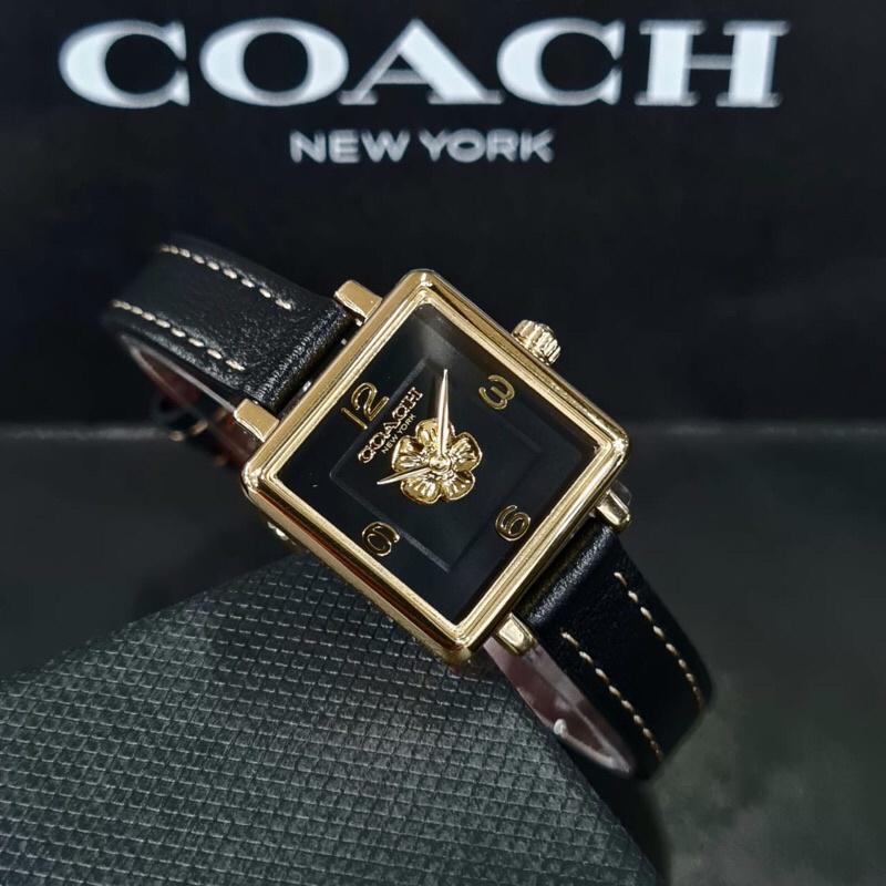 PROMO BIGSALE ‼️ JAM TANGAN WANITA COACH LEATHER STRAP ORIGINAL GARANSI 1 TAHUN FULLSET