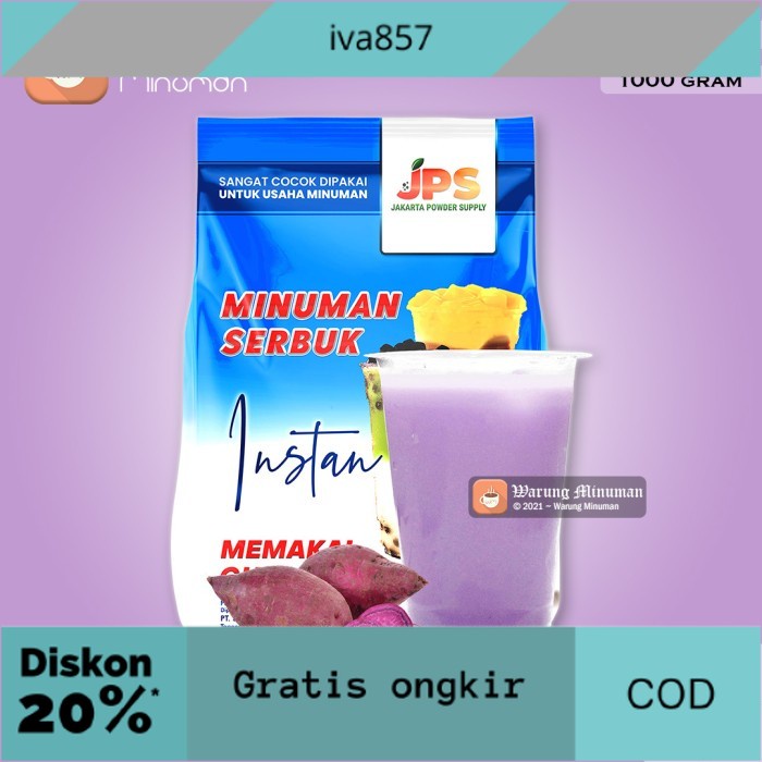 

PROMO Bubuk Minuman 1 kg Taro Talas JPS Mix Dengan Gula GRATIS ONGKIR