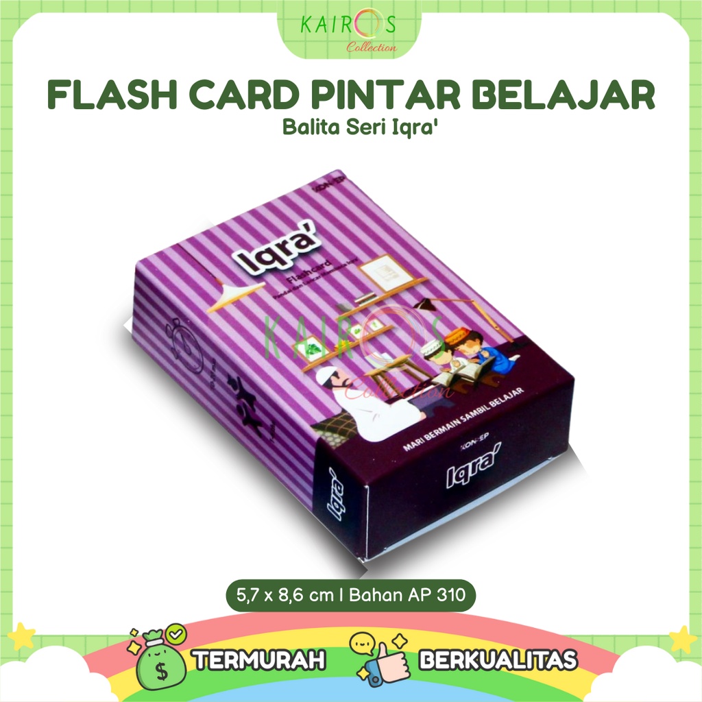 Flashcard Flash Card Kartu Pintar Belajar Balita Seri Iqra