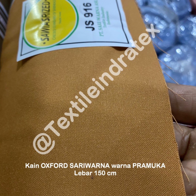 ( per 1 roll ) KAIN OXFORD SARI WARNA PRAMUKA SARIWARNA SWAICHI LEBAR 150 CM BAHAN BAJU SERAGAM PRAMUKA