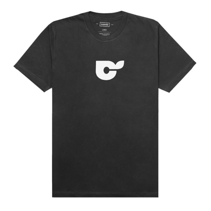 TSHIRT COSMIC LOGO WHITE BLACK II BAJU DISTRO II ORIGINAL