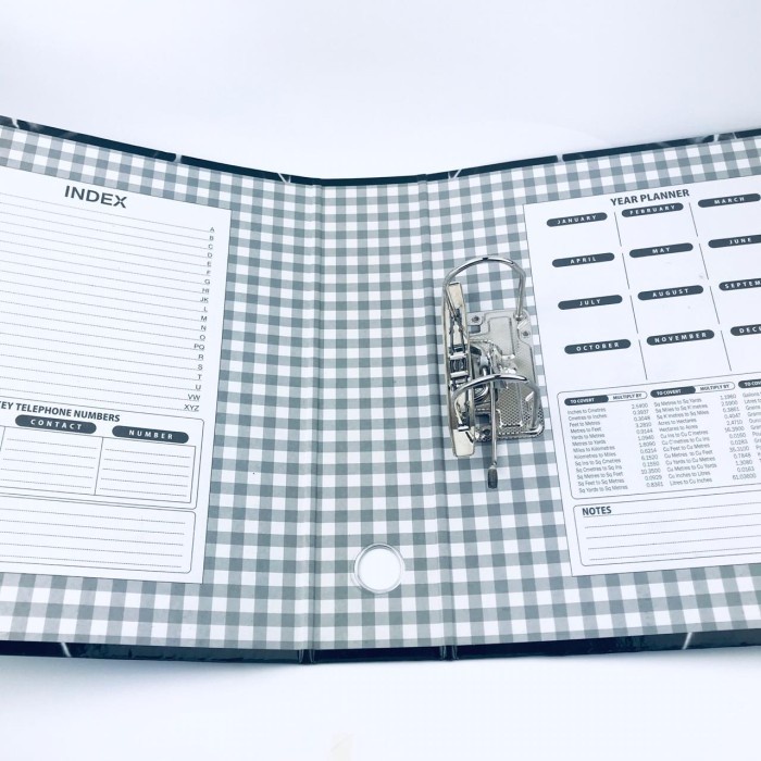 

Hemat Box File / Binder / Kiky / Order Folio / Corak Putih Bergaransi