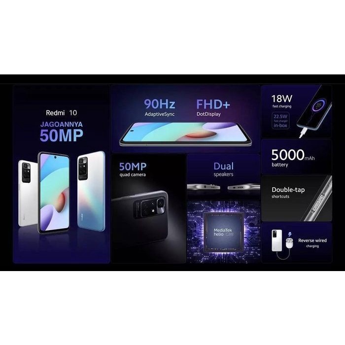 Redmi 10 2022 6/128 GB Garansi Resmi 1Tahun